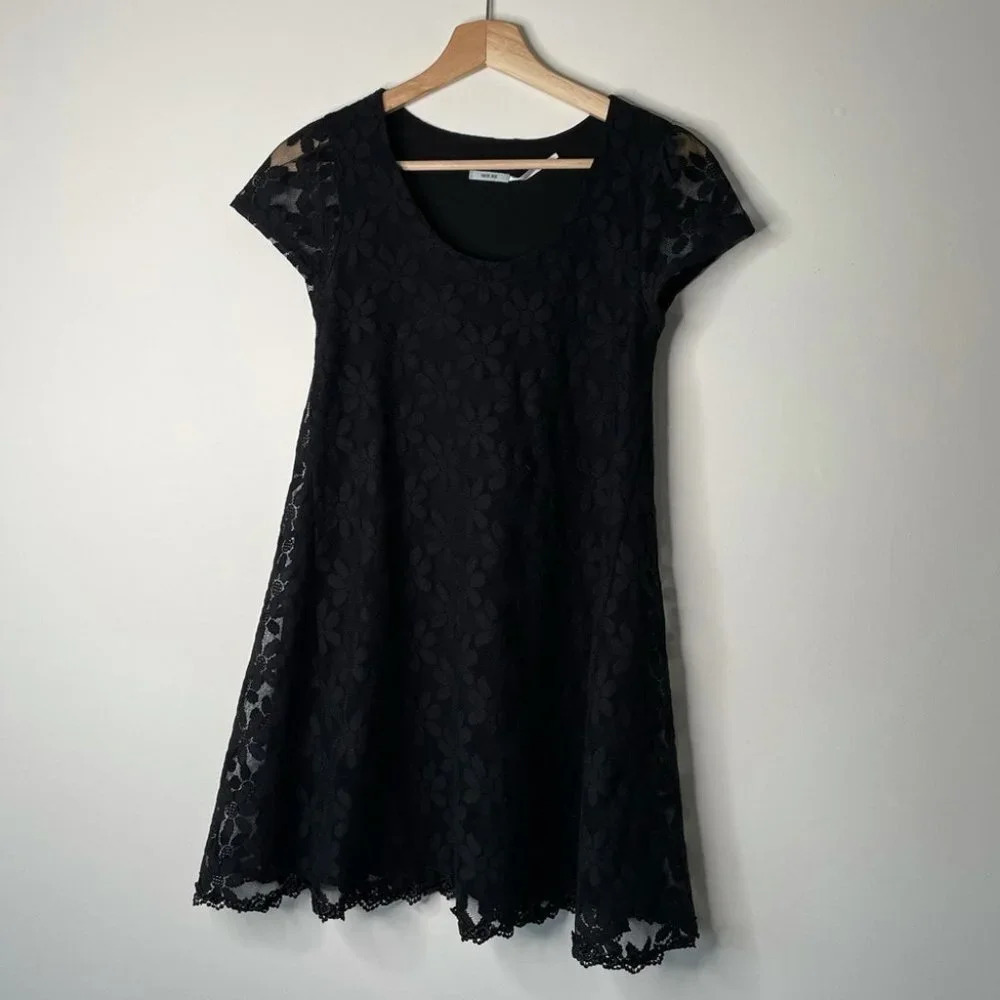 Kimchi blue black floral dress urban outfitters xs